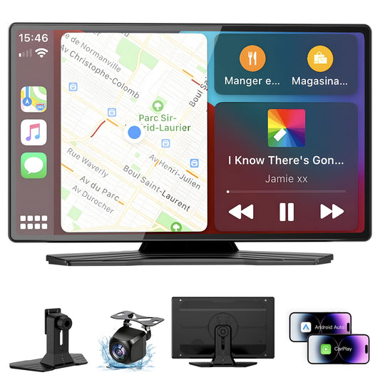 AIWORLD 9-Inch Portable Wireless CarPlay Screen
